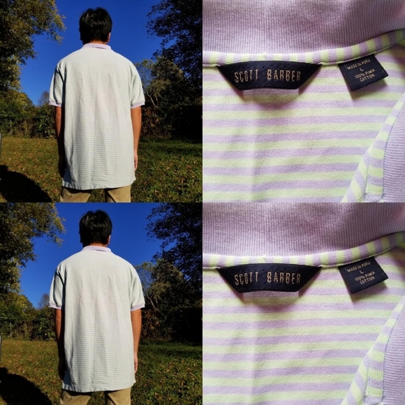 Pima Cotton Polo Shirt by Scott Barber - Picture 4 of 4